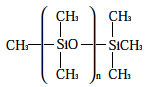 ガスコン（ジメチルポリシロキサン）の構造式