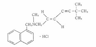 ラミシール（塩酸テルビナフィン）の構造式