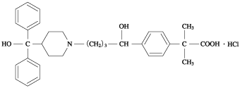 アレグラ（塩酸フェキソフェナジン）の構造式