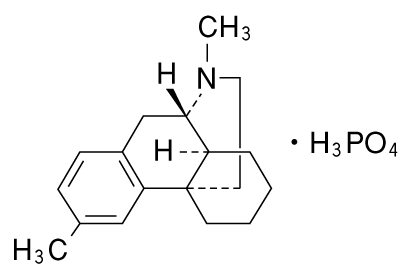 アストミン（ジメモルファンリン酸塩）の構造式