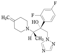 クレナフィン（エフィナコナゾール）の構造式
