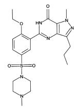 バイアグラ（クエン酸シルデナフィル）の構造式