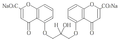 インタール（クロモグリク酸ナトリウム）の構造式