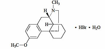 メジコン（臭化水素酸デキストロメトルファン）の構造式