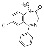 セルシン（ジアゼパム）の構造式