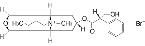 ブスコパン（臭化ブチルスコポラミン）の構造式
