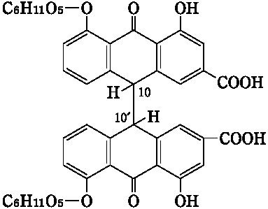 アローゼン（センノシド）の構造式