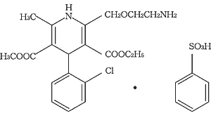 ノルバスク（ベシル酸アムロジピン）の構造式の構造式