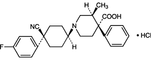 リボスチン（塩酸レボカバスチン）の構造式