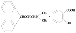 トラベルミン（主成分ジフェンヒドラミン）の構造式