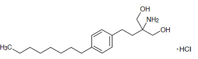 ジレニア（フィンゴリモド塩酸塩）の構造式