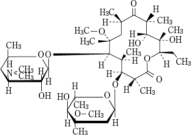 クラリシッド（クラリスロマイシン）の構造式