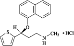 サインバルタ（デュロキセチン塩酸塩）の構造式