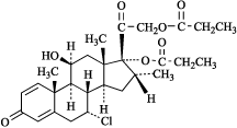 アルメタ軟膏（アルクロメタゾンプロピオン酸エステル） の構造式