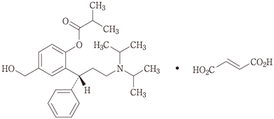 トビエース（フェソテロジンフマル酸塩） の構造式