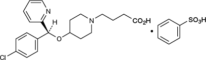 タリオン（ベポタスチンベシル酸塩）の構造式